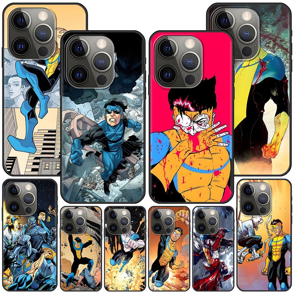 Неубиваемый комиксный чехол для Apple iPhone 14 11 16 Plus X XS 13 12 Mini XR 15 Pro Max Силиконовый Черный Мягкий Чехол для Телефона