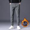 Autumn And Winter Thick Velvet/Regular Solid Color Casual Slim Straight Pants Simple Non Ironing Business Men'S Pants