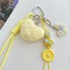 Ins Woven Rope Heart Keychain Anti-Lost Love Heart Backpack Pendant  Keychain Accessories