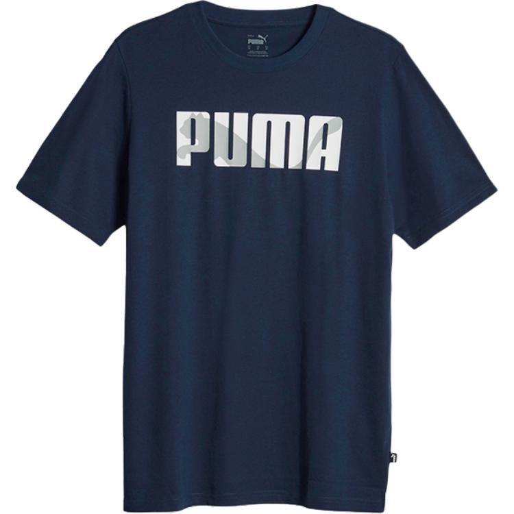 Puma Breathable Casual Simple Short Sleeve T-Shirt Men Tops Blue 686373-06