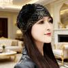 Omen Sequins Lace Turban Cap Flower Muslim Headwear Hat Female Head Wraps Ladies Bonnet Turbante Mejur