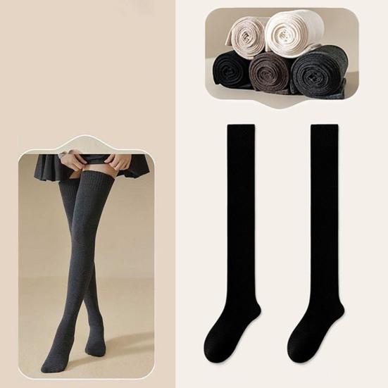Женские чулки выше колена, эластичные рубчатые чулки выше колена, самонагревающиеся дышащие носки для сапог для свиданий, вечеринок, уличной одежды