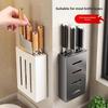 Punch-Free Wall-Mounted Kitchen Knife Storage Rack