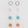 FANTASTIC PLANET refreshing flower ring earrings (3colors)