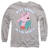 Peppa Pig Unisex Adult Best Daddy In The World Heather Long-Sleeved T-Shirt