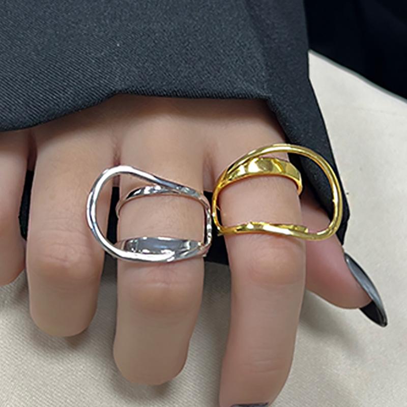 foxanry Нерегулярное геометрическое кольцо для женщин, пар, новая мода, преувеличенные украшения на день рождения, аксессуары, подарки