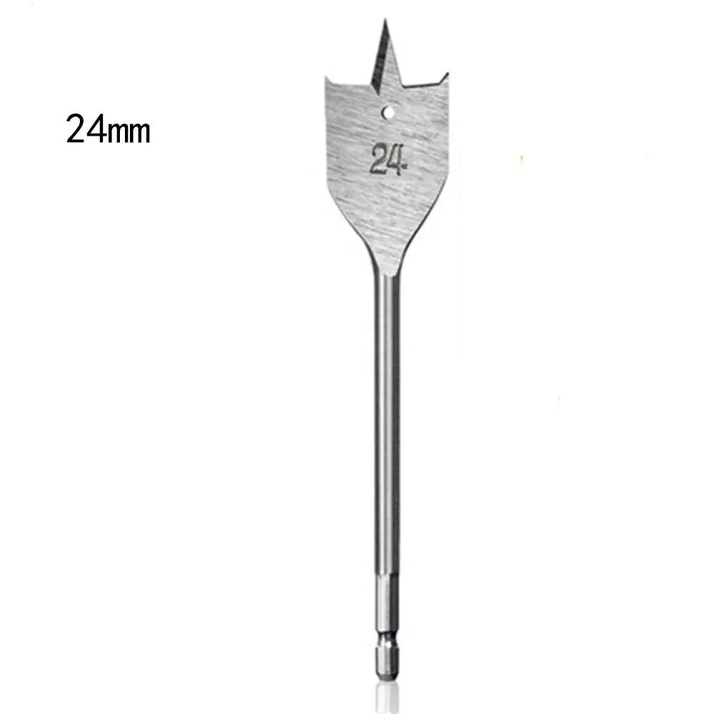 Плоские сверла для деревообработки 6-45 мм, ручные сверла из высокоуглеродистой стали, высококачественные плоские сверла по дереву, прочный инструмент для деревообработки.
