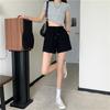 Шорты с высокой талией женские летние свободные облегающие повседневные спортивные черные широкие брюки с высокой талией для домашней пижамы
