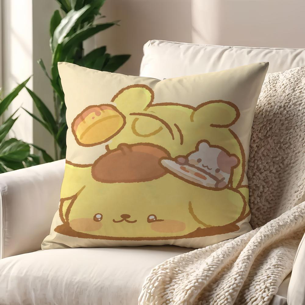 Kawaii SsanrioS Chibi cushion cover For Pillow Printing Sofa Decoration Home Car Room Coffee Shop Office Nordic Simplicity