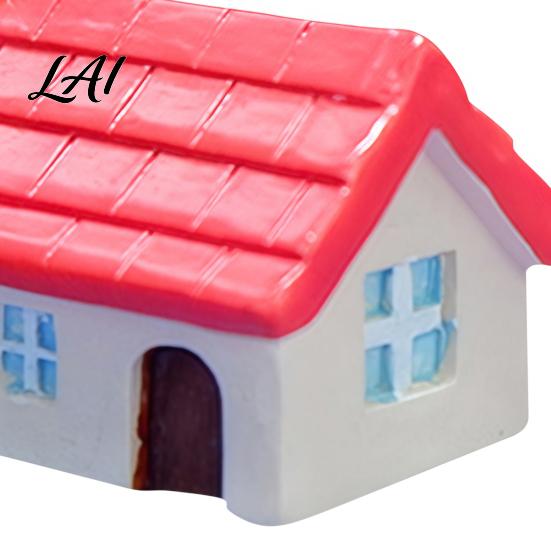 Decorative House Figurine Miniature Figurine Mini Ornament for Micro Landscape Small Decor Decoration Doll Fairy Garden Planter Pot Sun Resistant