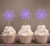 Darling Souvenir| Christmas Celebration Snowflake Winter Cupcake Toppers| Wedding Dessert Decorations - Pack Of