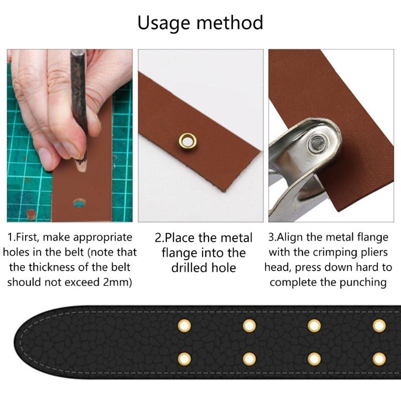 Heavy Duty Carbon Steel Leather Hole Puncher Pliers Ergonomic HandleFor Belt Making Paper Metal Grommet Installation