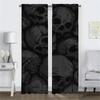 Skull Halloween Decoration Blackout Curtains for Living Room Shades Tulle for Bedroom Home Interior Curtains 2 Pieces Partition