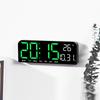 Brightness Adjustment LED Digital Wall Clock 12/24H Format Date Week Large Digital Clock Auto-Dimmer Temperature Display