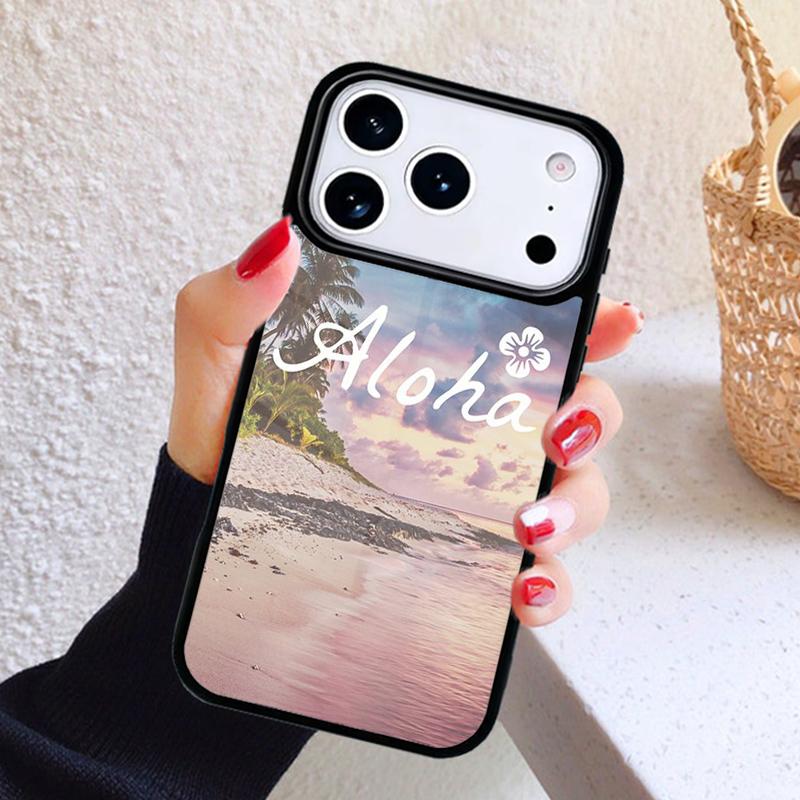 Алоха Гавайи Гавайский Пляж Пальмы Чехол Для Телефона Для iPhone 17 Air 16 15 14 13 12 11 Pro Max Plus