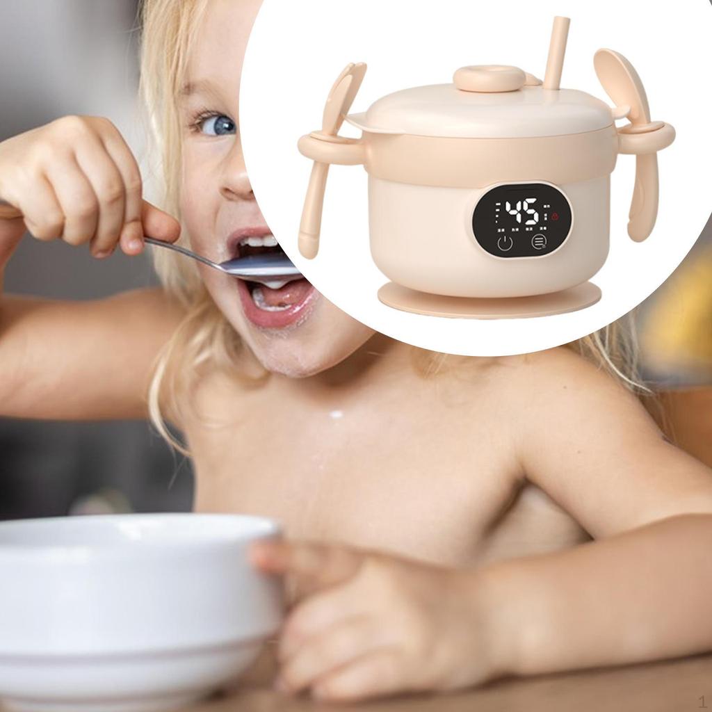 Умная миска-подогреватель детского питания Нескользящая Постоянная температура Кормление Бежевый