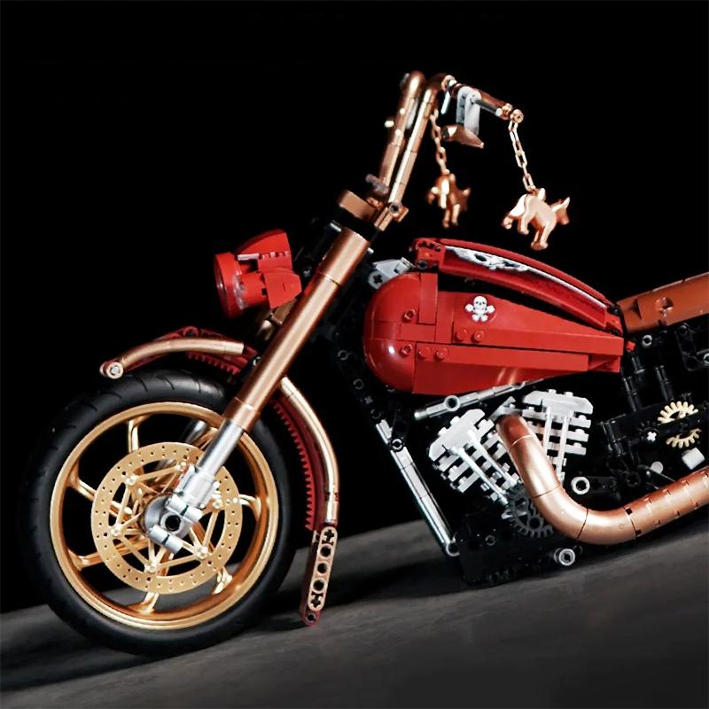 Ретро Harleyed гоночный мотоцикл строительные блоки модель скорость винтажный мотоцикл кирпичи игрушки подарок для взрослых детей