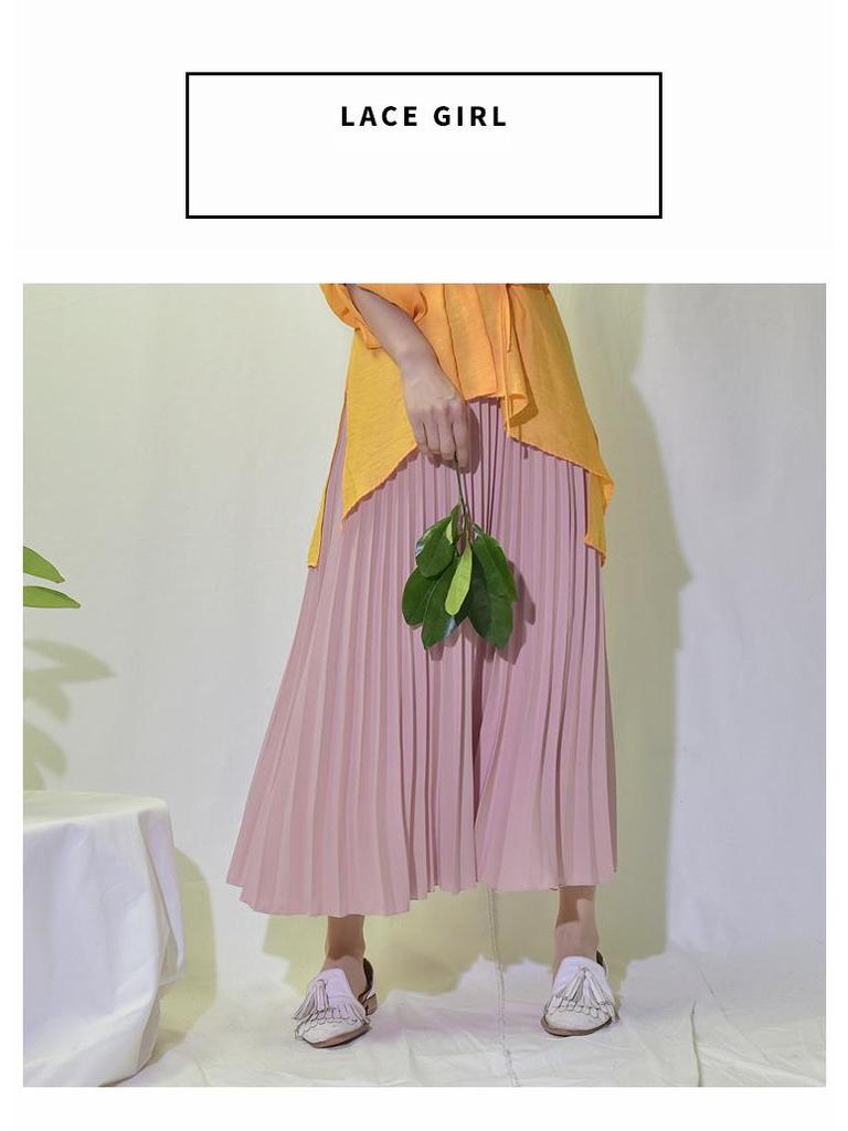 Юбка плиссе большого размера с высокой талией в корейском стиле для женщин