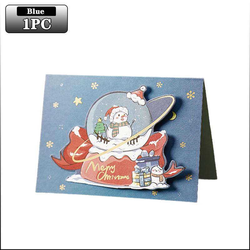 3D Christmas Greeting Cards Creative Mini Message Cards Holiday Gift Tags for Florist Bakery Classroom Exchange Party Supplies