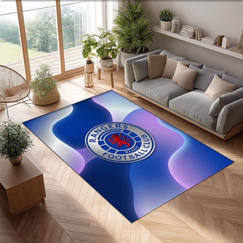 Rangers FC Футбол Футболный Узор Мягкий Ковер для Зоны Нескользящий Ковер для Пола в Помещении Спортивный Декоративный Коврик для Спальни