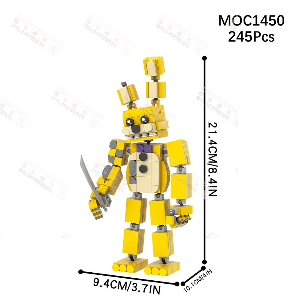 Персонажи игр ужасов MOC Строительные блоки Творческий Полуночный медведь Фигурки Украшения Модели Кирпичи Сборка Игрушки для детей