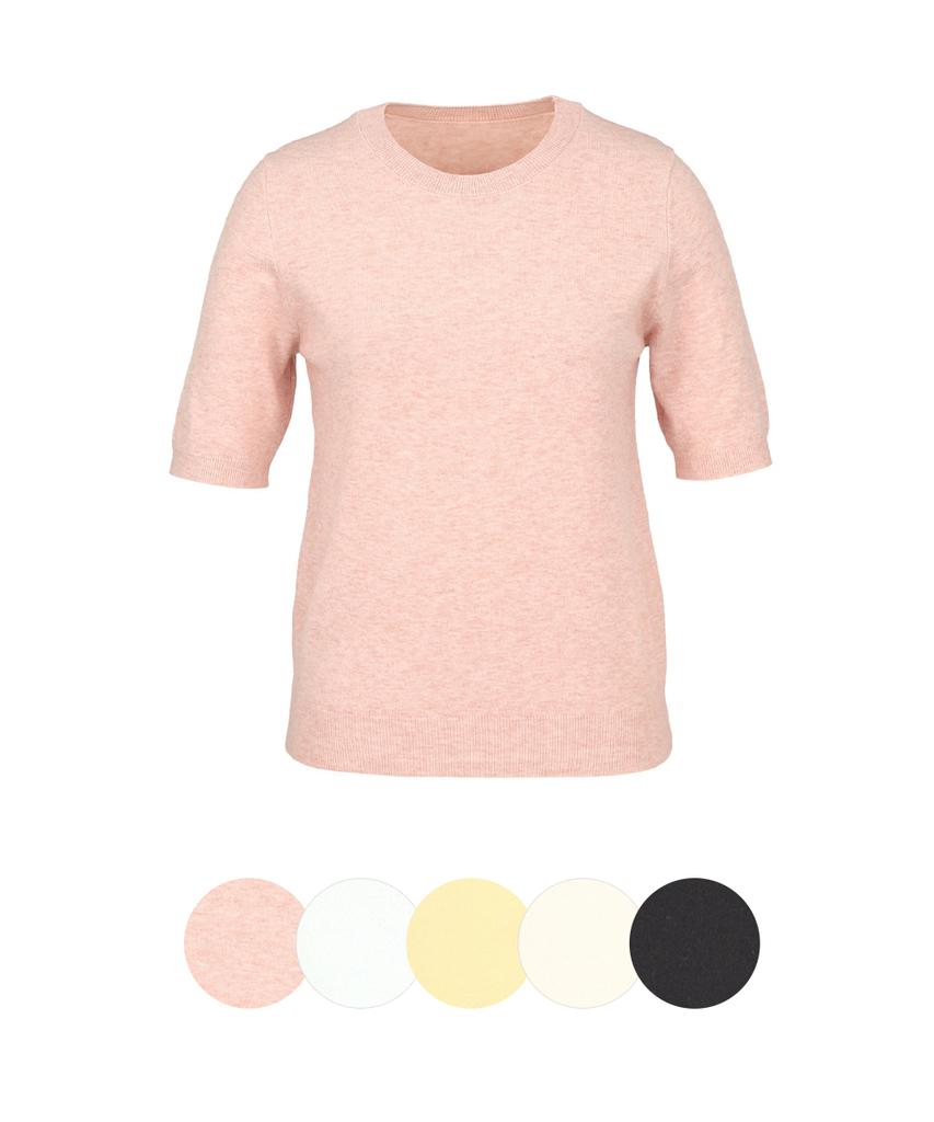 KIM YOUNG JOO GOLF Spring/Summer Round Neck Soft Daily Women'S Short Sleeve Golf Knit Dqmlnt19