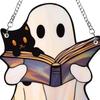 Призрак Ловец Солнца Акриловый 2D Плоский Милый Жутки Подвеска Украшение для Подвешивания на Окно Подходит для Хэллоуина Дня Благодарения Рождества