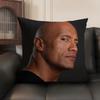 The RRock DDwayne Cushion Cover Natural Linen Organic Fabric DoubleSided Printing Sofa Home Decor Gift Pillow Case