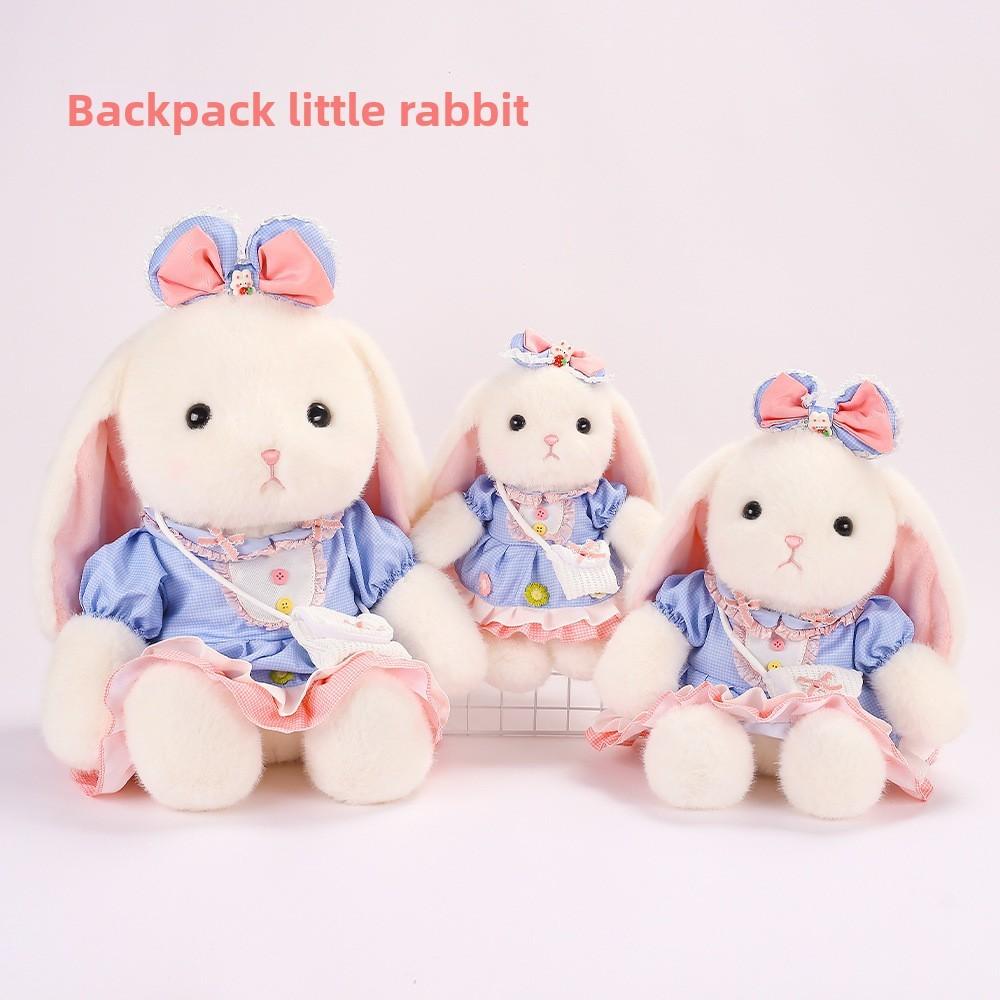 Plush Rabbit Toy With Long Ears And Dress For Kids Gift