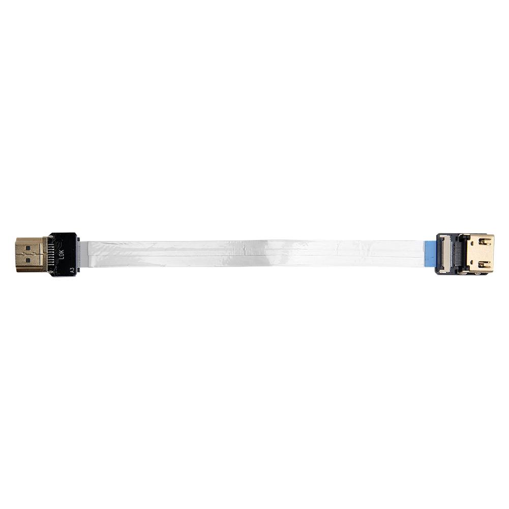 Стандартный разъем интерфейса HDMI Мягкий 90 градусов A3 Плоский штекер к A4 Гнездовой адаптер(15см)