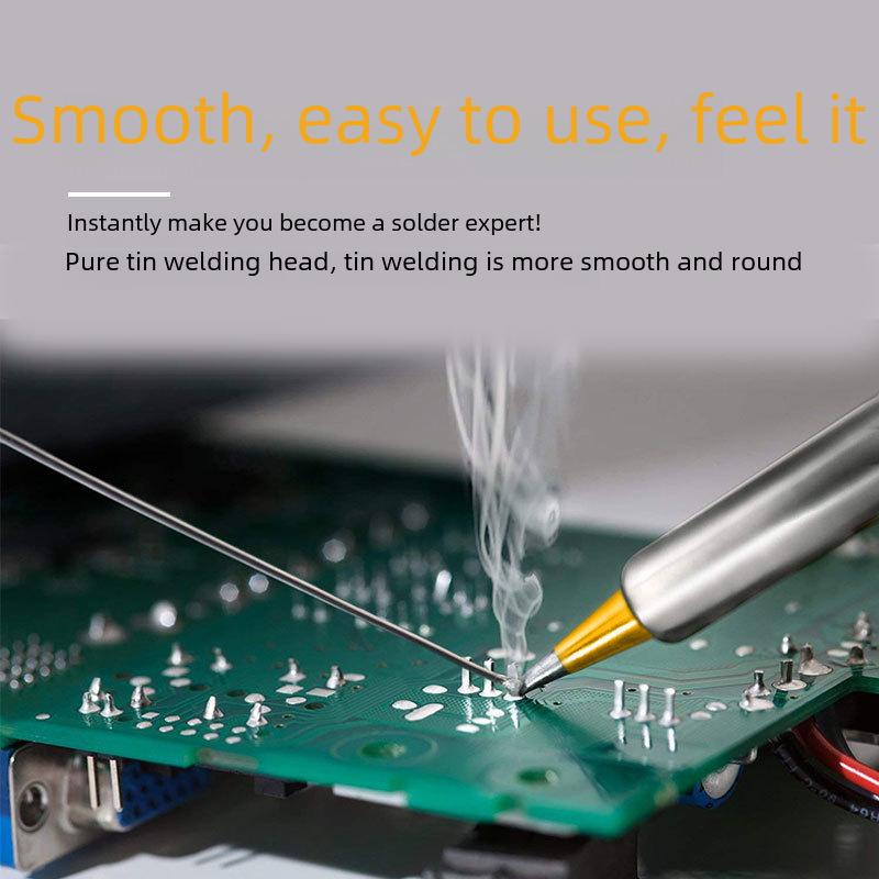 Универсальное паяльное жало Karendo 936 — внутренний нагрев золотого цвета, совместимо с серией 900, заостренное, в форме ножа, в форме подковы.