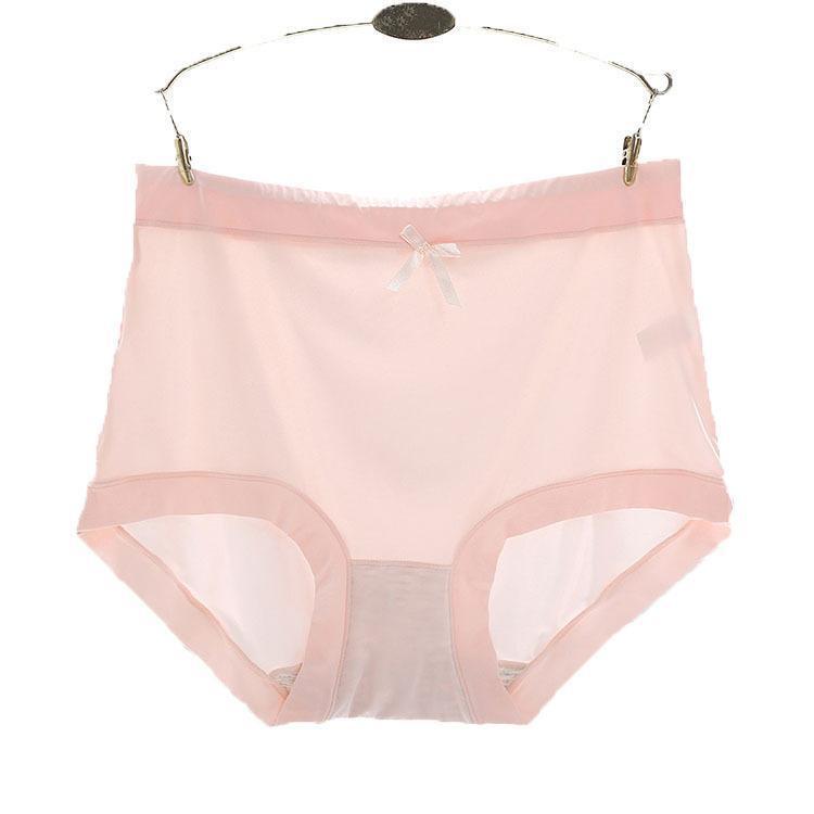 Женские трусы Ice Silk с высокой талией: Plus Size, быстросохнущий, сетчатый, удобный крой, хлопковая вставка в шаге (Стиль 5101#)