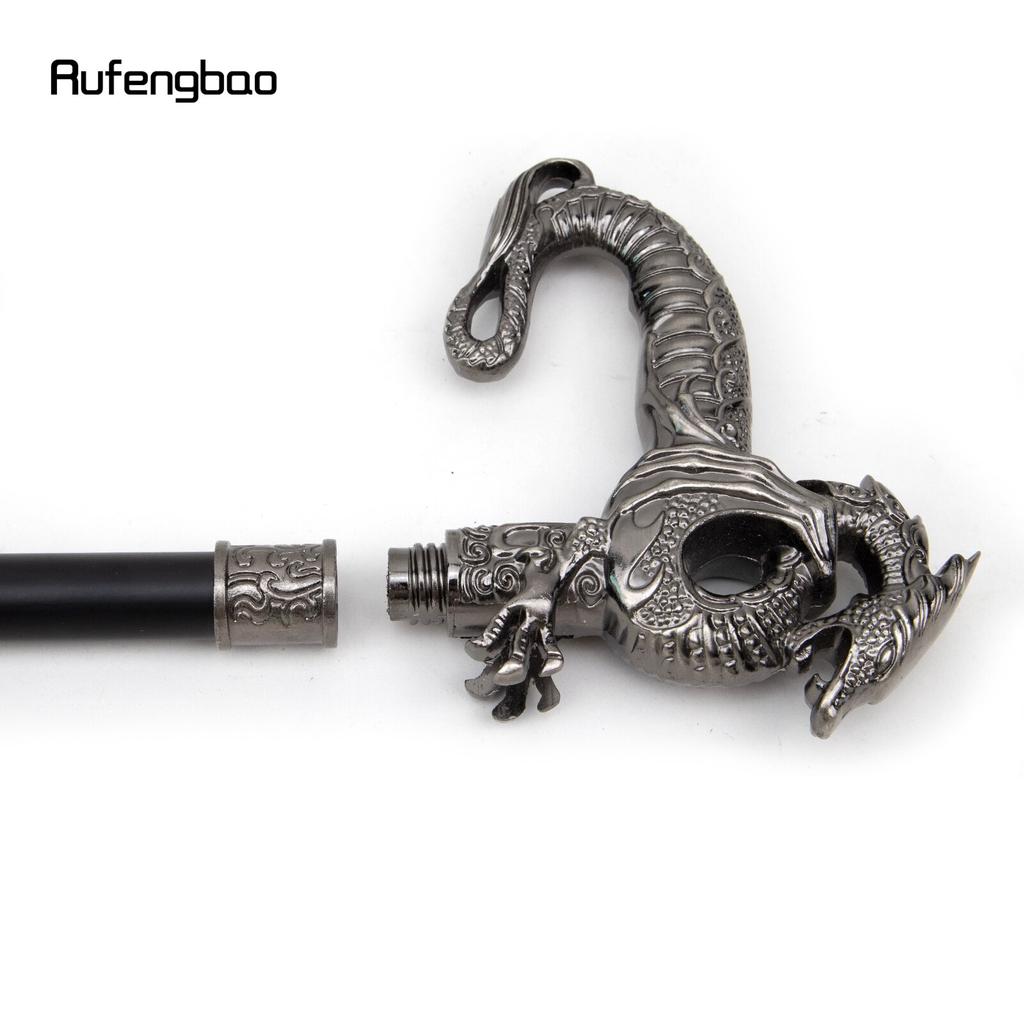 Серебряная роскошная трость с драконом, модная декоративная трость, элегантная трость для джентльмена, ручка для трости для косплея, 93 см