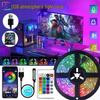 Bluetooth RGB Светодиодная Лента - 5В 5050, Семицветная USB для Декора Стен/Стола