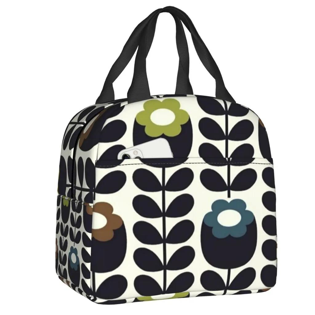 Orla Kiely Bubble Flowers Изолированная Сумка Для Обеда Для Женщин Герметичная Скандинавская Термосумка-холодильник Для Обеда Пляж Кемпинг Путешествия