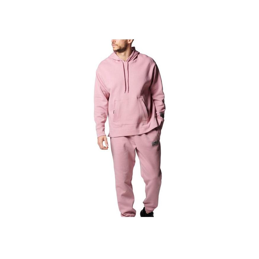 Under Armour Solid Color Hoodie With Drawstring Men Tops Pink 1377173-697