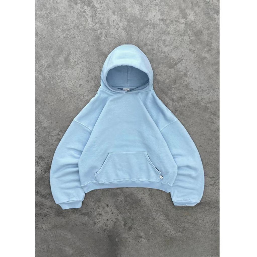 RogueWave European and American Fashion Loose Hooded Solid Color Street Sports Top