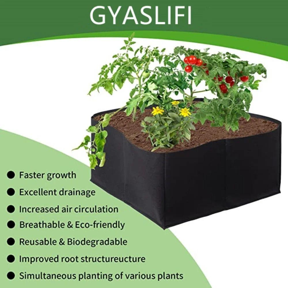 Multi-size Grow Bag Felt Planting Container Durable Plant Nutrition Bag Outdoor