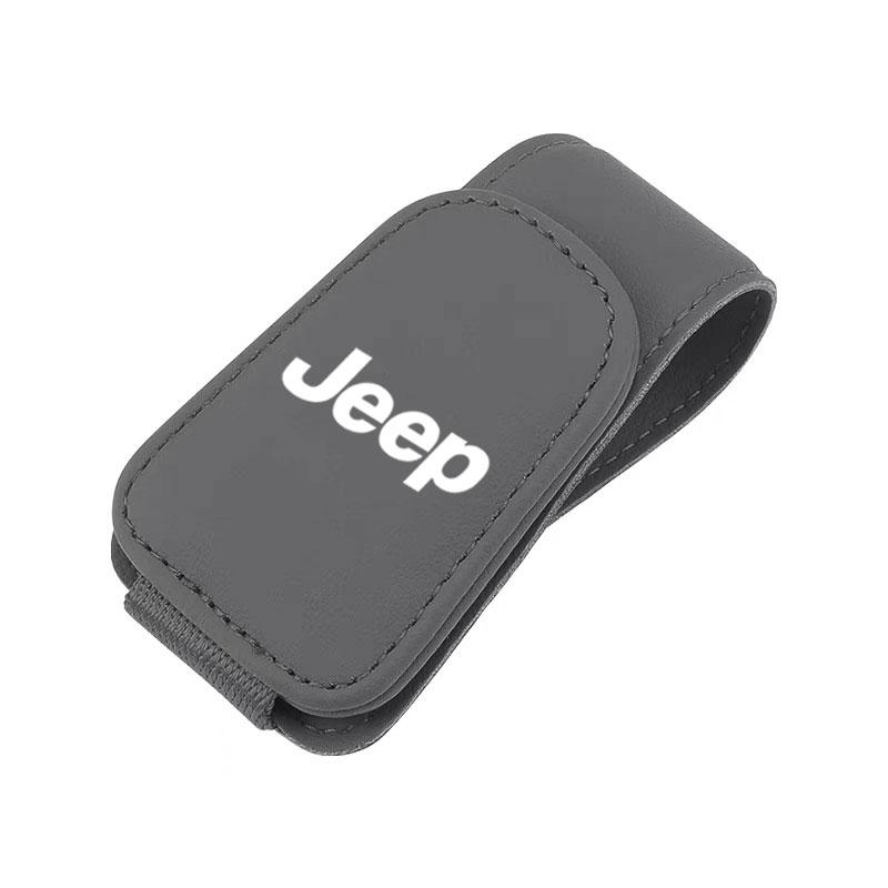 DAIFFT1 Car Glasses Clip Sun Visor Hanger Clip Ticket Card Clips For Jeep TRAILHAWK COMMANDER LIBERTY Wrangler Lanyard Car Accessories