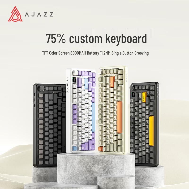Трехрежимная беспроводная механическая клавиатура Ajazz AK820MAX Gasket с ИИ