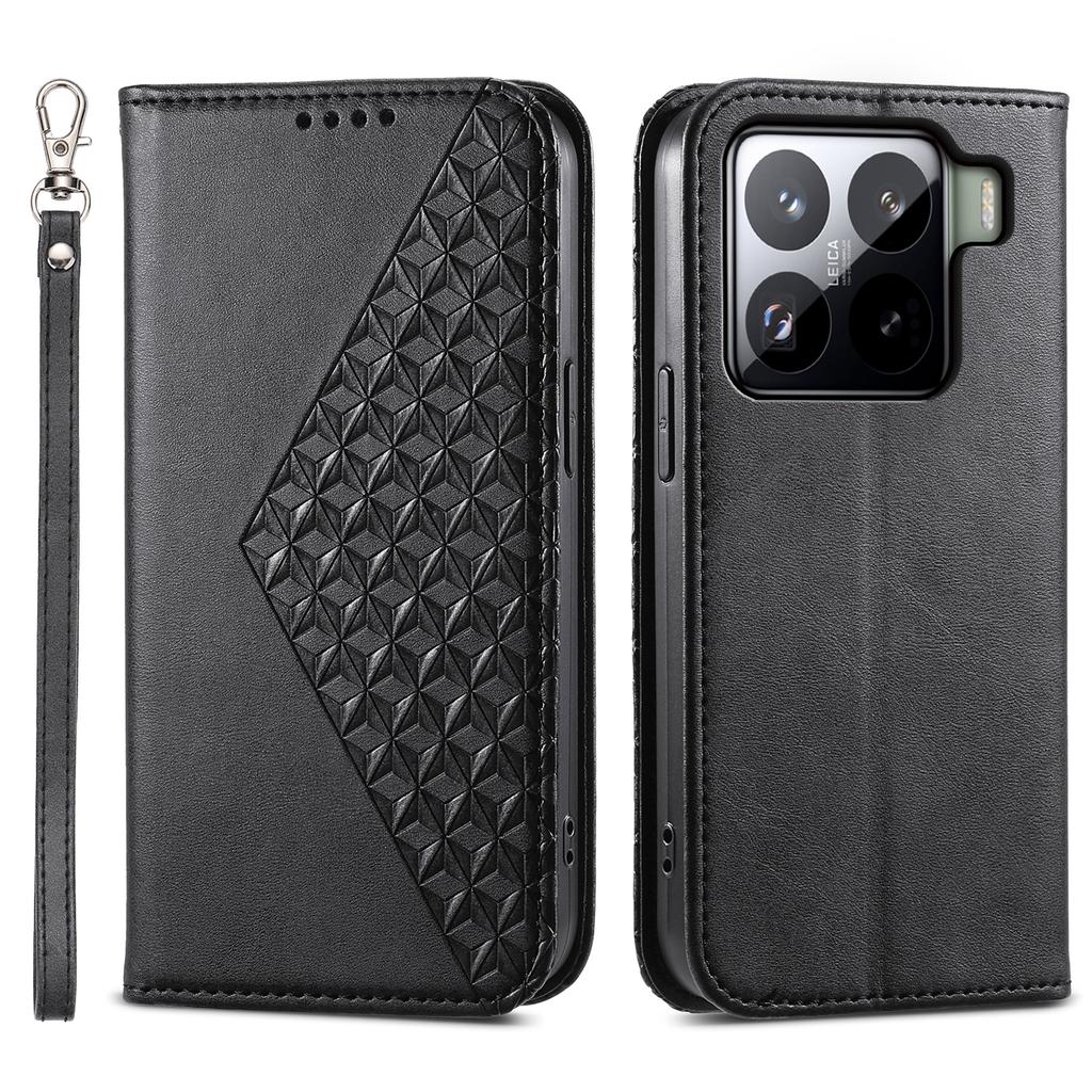 For Xiaomi 15 Pro Case Calf Texture PU Leather Phone Cover with Wallet