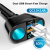 Адаптер быстрой зарядки для автомобиля 120-240 Вт PD QC3.0 Разветвитель автомобильного прикуривателя Цифровой дисплей Адаптер питания для всех телефонов