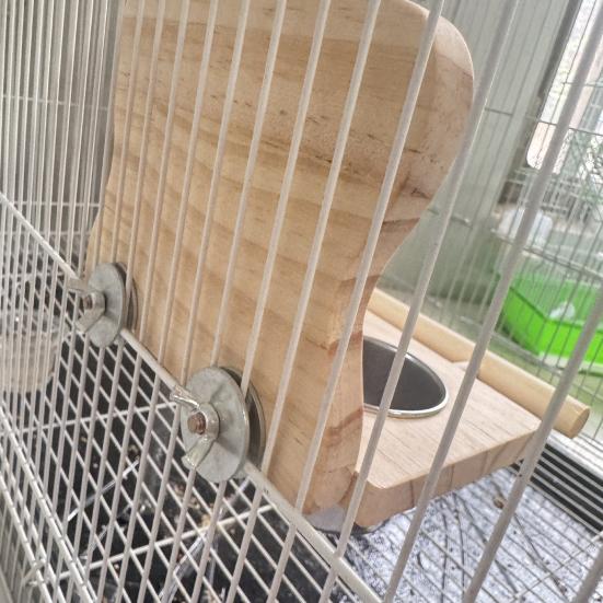 Зеркало для птиц с жердочкой Деревянная жердочка для попугаев Кормушки с мисками И зеркало Аксессуары для клетки для волнистых попугайчиков, корелл, попугайчиков-неразлучников, канареек