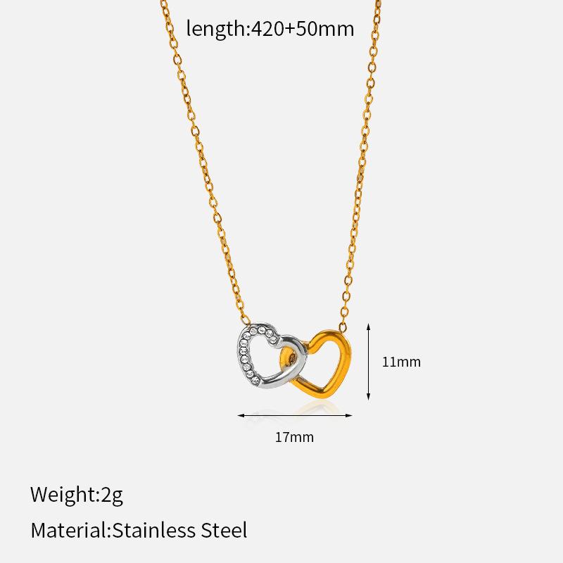 316L Stainless Steel Heart Necklace Luxury Clavicle Chain Premium Sweater Chain Titanium Steel Jewelry