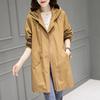 Large Size Women's Mid-length Thin Windbreaker Coat