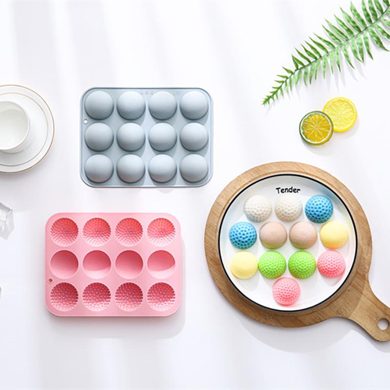 Golf Ball Cake Pop Mold, Golf Ball Chocolate Mold, 12-Cavity 3D Golf Ball Silicone Mold For Cupcake Decorations, Candy