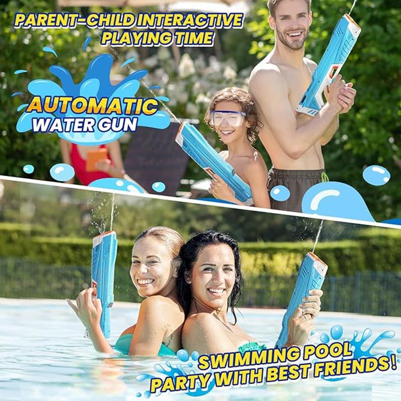 Full Automatic Electric Water Gun Toys 43cm Portable Children Adult Summer Beach Outdoor Fight Fantasy Toys For Boys Kids Game