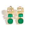 Light Luxury Retro Design Natural Green Agate Earrings S925 Silver Fashion Jewelry for Women Daily, Anniversary & Birthday Gifts