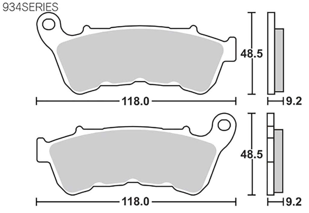 Kitaco 777-0934020 SBS Brake Pad 934HS Sintermetal Harley Davidson etc