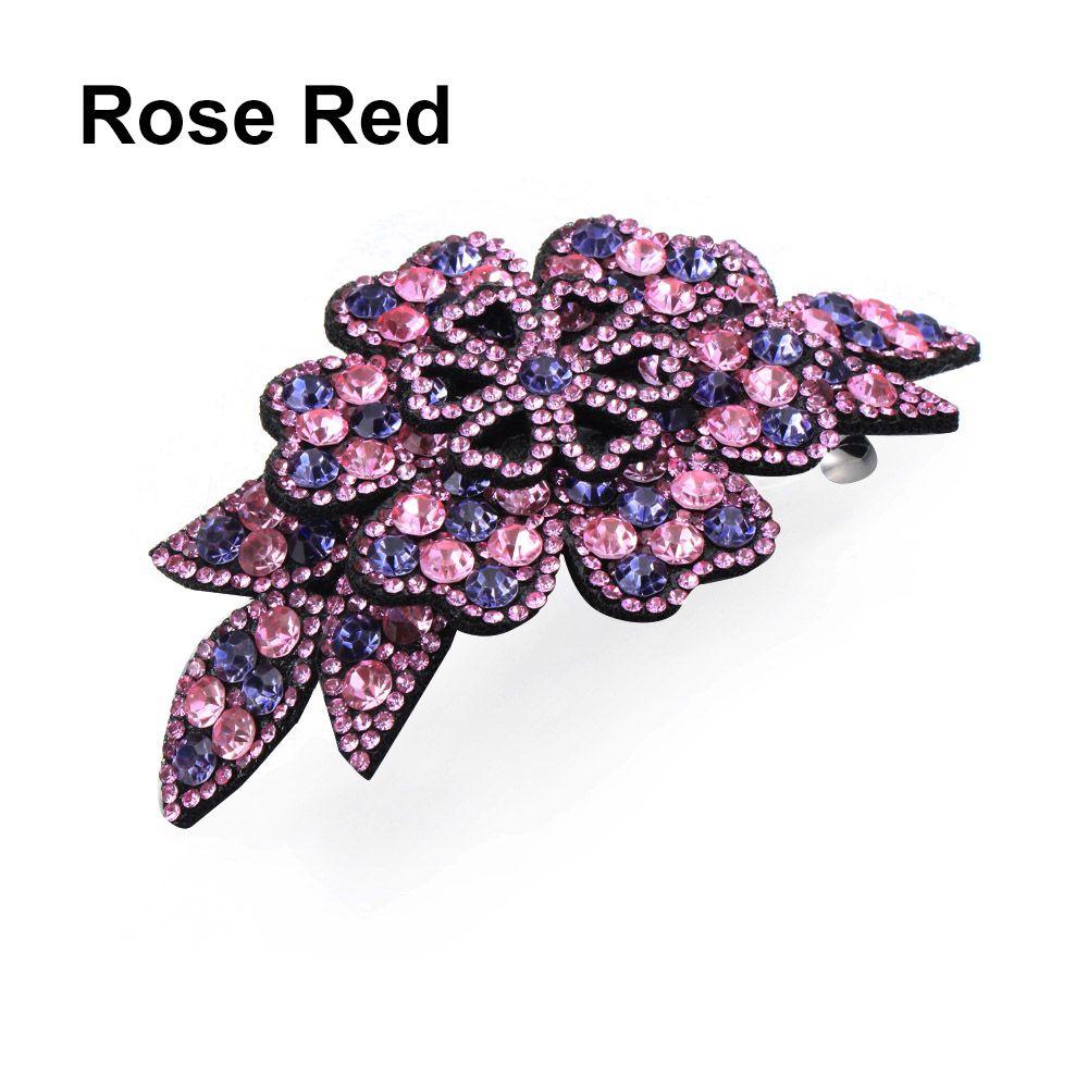 Аксессуары Женская Мода Прочный Гибкий Зажим для Волос Стразы Заколка для Волос Заколки Кристалл Цветок